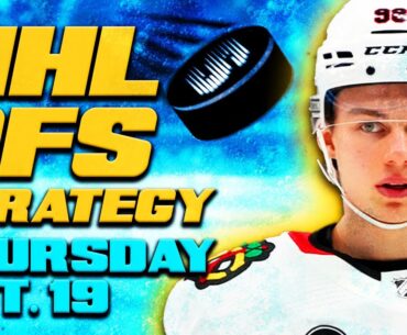 NHL DFS Strategy Thursday 10/19/23 | DraftKings & FanDuel Daily Fantasy Hockey Picks