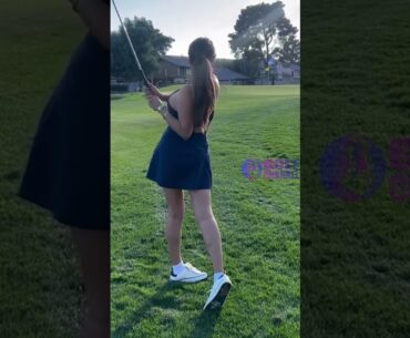 Amazing Golf Swing you need to see | Golf Girl awesome swing | Golf shorts | Cindy Estrada