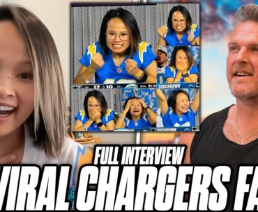 Chargers Fan Who Went Viral Says She Isn't A Plant Or Actor, "I'm Like That Every Game" | Pat McAfee