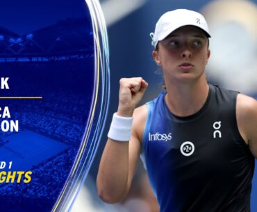 Iga Swiatek vs. Rebecca Peterson Highlights | 2023 US Open Round 1