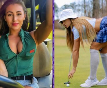 Meet Caitlin Rice, who breaks every golf course rule with her daring outfits