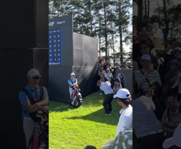 Hideki Matsuyama flop shot Par 3 ZOZO Championship 2023. Top shot of the day