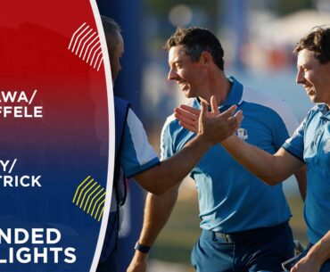 Morikawa/Schauffele vs McIlroy/Fitzpatrick Extended Highlights | 2023 Ryder Cup