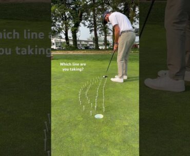 Great Putting Drill to Show Different Lines Based on Speed #shorts #golf