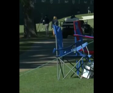 Gary Woodland's golf ball lands in a cup holder #golf #golfshorts