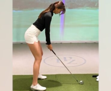 KLPGA 프로 이한솔 미녀골퍼의 부드러운 골프스윙~!