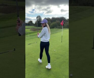 Play a hole with me #golf #holevlog #golfing #golfgirl #golfer #happygilmore