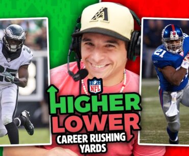 Which RB has the MOST Rushing Yards all time? (Higher or Lower)