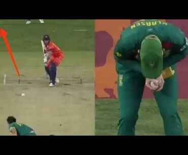 Gerald Coetzee Bowls A Bizarre Wide Ball Which Went On To First Slip in SA vs NED World Cup 2023 😂😂