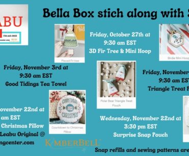 Bella Box Stitch a Long with SnL- 3D Fir Tree & Mini Hoop
