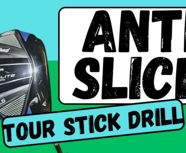 Golf Driver Drill With Alignment Sticks