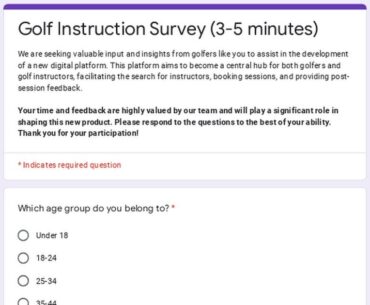 Developing a new golf platform for a School Project - Can You Help Out a Fellow Golfer?