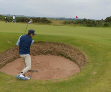 How good was Garrett’s bunker shot?