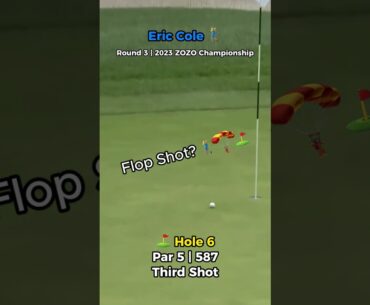 Eric Cole 🏌️‍♂️🪂⛳ Flop Shot | 2023 ZOZO Championship | Hole 6 | #golf #golfhighlights #flopshot