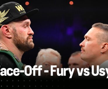 🥊💥 Tyson Fury & Oleksandr Usyk face off! #FuryNgannou 🇸🇦