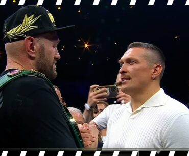 Oleksandr Usyk Invades the Ring To Face off With Tyson Fury To Set Up Undisputed Heavyweight Fight