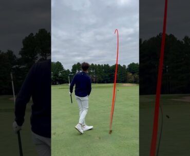 Playing a par 5 with only a 60 degree wedge😳 #golf #shorts