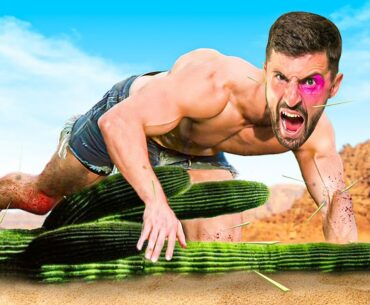 Jumping On a 6ft Cactus For Science!