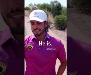 Abraham Ancer on his viral drive slide with his caddie