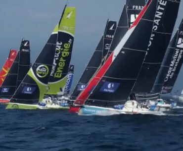 Start (English) Stage 3 La Solitude du Figaro PAPREC. The Day Before and Race Start Day