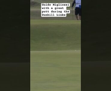 Guido Migliozzi with a great putt during the 2022 #dunhilllinks