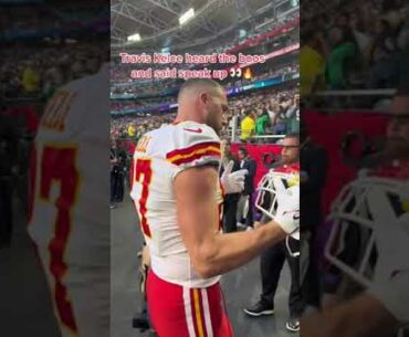 Travis Kelce embraces the boos 😤 #shorts #Superbowl #NFL #Chiefs #Kelce