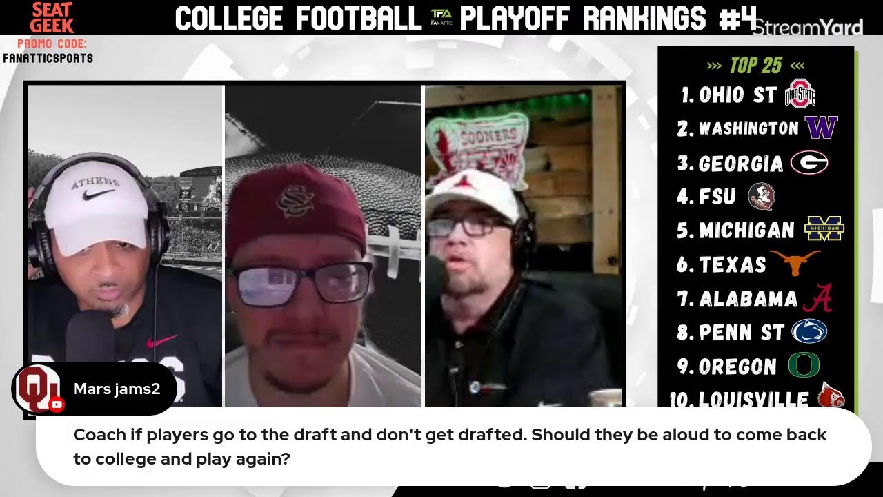 College Football Playoff TOP 25 Rankings by FAN ATTIC SPORTS College Football Playoff TOP 25 Rankings by FAN ATTIC SPORTS