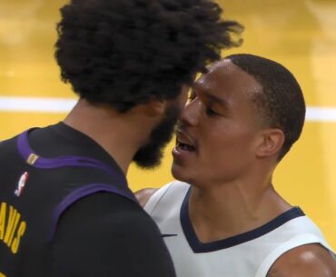 Anthony Davis shoves Santi Aldama to ground then gets heated with Desmond Bane 🍿