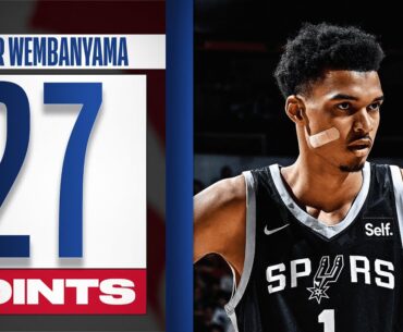 #1 Overall Pick Victor Wembanyama Records MONSTER 27-PT DOUBLE-DOUBLE! | 27 PTS, 12 REBS & 3 BLK