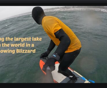 Lake Superior Foiling in a Snowing Blizzard