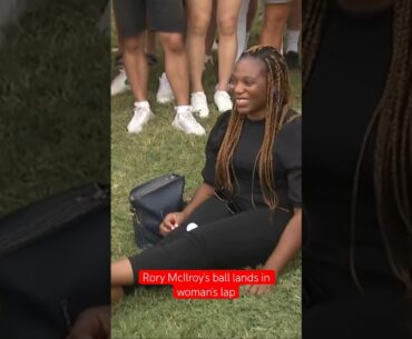 Rory McIlroy's ball lands in woman's lap #golf #골프 #shorts