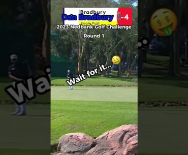 Dan Bradbury 🎯 🦅 2023 Nedbank Golf Challenge | Round 1 | Hole 9 #golf #golfhighlights #eagleputt