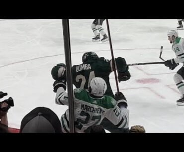 Big hit by Matt Dumba vs Dallas