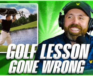This golf lesson went VERY wrong!