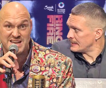 Tyson Fury EXPLODES on Oleksandr Usyk! Both go at it in verbal exchange!