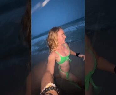 Beach run in the rain