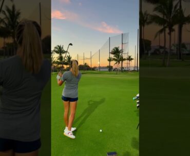 Sunset Chipping Practice🌅🌅 #golf #golfswing