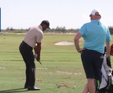 Tiger Woods' range session at Hero World Challenge