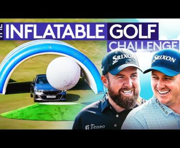 Ryder Cup Teammates Play Inflatable Golf with Cars