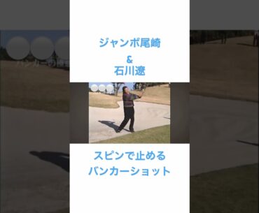 ジャンボ尾崎✨石川遼✨スピンで止めるバンカーショット！ #golf #ゴルフ #ジャンボ尾崎 #石川遼 #バンカー