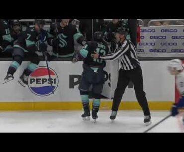 Brandon Tanev Shaken Up After Hit From Nils Hoglander