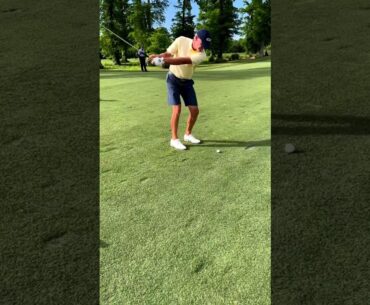 Zach Johnson and Steve Stricker getting dialed on course with Trackman🟧 #shorts