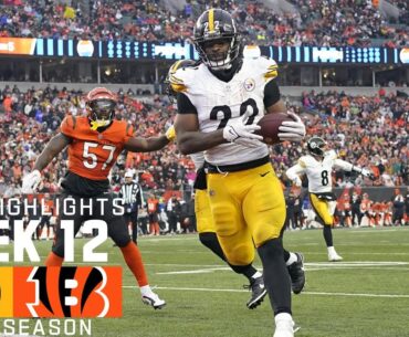 Pittsburgh Steelers vs. Cincinnati Bengals | 2023 Week 12 Game Highlights