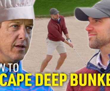 Dominate deep bunker shots with these tips from the Short Game Chef | Pros Teaching Joes