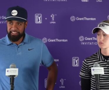 Nelly Korda and Tony Finau Friday Flash Interview 2023 Grant Thornton Invitational