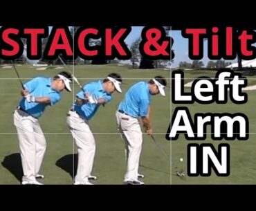 STACK & TILT LEFT ARM IN Charlie Wi Mike Bennett & Young Gormanator #stack #golfswing #stackandtilt