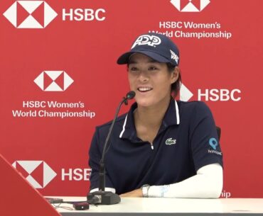 Celine Boutier Saturday French Flash Interview 2023 HSBC Women's World Championship · Round 3