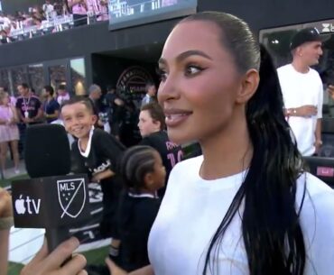 Kim Kardashian and Son Attend Messi's First Miami Game