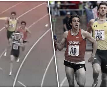 EPIC FINISH! Robby Andrews vs Andrew Wheating | 2010 Penn Relays 4x800 Championship of America