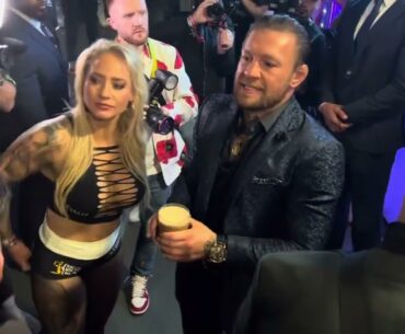 Conor McGregor and Ebanie Bridges get on the Irish stout 👀
